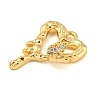 Brass with Clear Cubic Zirconia Pendants KK-G508-01A-G-2