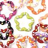 14Pcs Spray Painted Alloy Spring Gate Rings FIND-FS0004-57-3