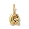 Brass Micro Pave Cubic Zirconia Pendants KK-K345-13R-G-1