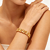 Vintage Brass Carved Four-Leaf Clover Hinged Cuff Bangles for Women BK9930-3