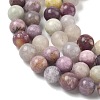 Natural Lepidolite/Purple Mica Stone Beads Strands G-F591-28-8mm-4