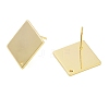 Brass Stud Earrings Findings EJEW-B063-04G-01-2