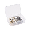 100Pcs 5 Colors Brass Ear Stud Settings KK-LS0001-17-7