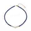 Natural Gemstone & Pearl Beaded Necklace for Women NJEW-JN03998-2