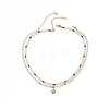 Natural White Jade & Crystal Beaded Necklaces NJEW-JN04137-1