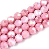 Anti-Tarnish Electroplate Glass Beads Strands EGLA-T021-8mm-15-03-1