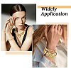 CCB Plastic Graduated Heart Pendant Aluminum Twisted Chain Necklaces & Brass Charm Bracelets & Round Beaded Bracelets Sets for Women SJEW-DC0001-02-6