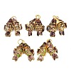 Brass Cloisonne Pendants KK-P251-A01-G-02-1