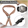 6Pcs Alloy with Imitation Leather Scarf Clips AJEW-CL0004-82B-7