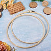 Plastic Imitation Bamboo Cross Stitch Embroidery Hoops TOOL-TADJ0001-03E-4