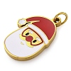 Christmas Theme Ion Plating(IP) 304 Stainless Steel Enamel Pendants STAS-Z104-01G-05-2