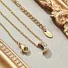 304 Stainless Steel Crystal Rhinestone Pendant Cable Chain Necklaces for Women NJEW-C062-01E-G-2