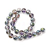 Transparent Electroplate Glass Beads Strands EGLA-N002-34E-F05-4