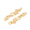 Brass S-Hook Clasps KK-L274-07G-2