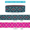   14M 4 Colors Ethnic Style Rhombus Pattern Polyester Ribbon OCOR-PH0003-90-2