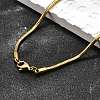 304 Stainless Steel Snake Chain Necklaces STAS-M174-005G-2.4-1
