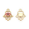 Light Gold Plated Alloy Pendants ENAM-T009-17C-1