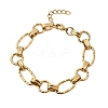 Hammered 304 Stainless Steel Link Chain Bracelets for Women BJEW-L720-01G-4
