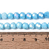 Anti-Tarnish Electroplate Glass Beads Strands EGLA-ZX010-6mm-15-6