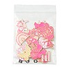 18Pcs 9 Styles Breast Cancer Awareness Ribbon Zinc Alloy Enamel Pendants ENAM-FS0004-45-7