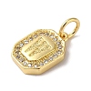 Real 18K Gold Plated Brass Micro Pave Clear Cubic Zirconia Pendants KK-L216-002G-W-2