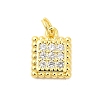 Real 18K Gold Plated Rack Plating Brass Micro Pave Cubic Zirconia Pendants Charms KK-S396-03A-1