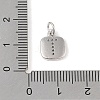 Rack Plating Brass Micro Pave CLear Cubic Zirconia Charms KK-E110-14P-T-3