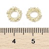 Brass Micro Pave Cubic Zirconia European Beads KK-K297-43G-2