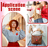 4Pcs 4 Styles Heart Polyester Embroidered Cloth Patch PATC-NB0001-67A-5