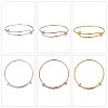 Adjustable Brass Bangles Making BJEW-BC0002-03-5
