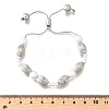 Brass Beads Slider Bracelets for Women BJEW-D317-01P-5