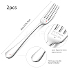 Globleland 1 Set 2Pcs 304 Stainless Steel Fork AJEW-GL0001-19-049-2