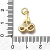Brass Micro Pave Clear Cubic Zirconia Pendants ZIRC-I070-036G-3