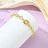 7MM Brass Textured Cable Chain Bracelets BJEW-JB14261-2