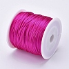 Round Nylon Satin Rattail Cord NWIR-WH0009-15A-03-2