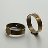 Adjustable Brass Pad Ring Setting Components for Jewelry Making KK-J181-41AB-NF-1