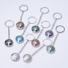 Natural/Synthetic Mixed Stone Keychain KEYC-E023-02-1