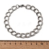 201 Stainless Steel Curb Chain Bracelets for Men STAS-T077-06P-5