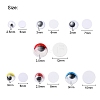 7 Style Flat Round Plastic Colours Wiggle Googly Eyes Buttons KY-YW0001-13-3