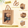Paper Visible Window Gift Bags with Rope Handles ABAG-WH0040-14B-4