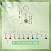 20Pcs 10 Colors Alloy Glass Pendant Stitch Markers HJEW-NB00036-2