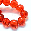 Baking Painted Transparent Glass Round Bead Strands X-DGLA-Q022-6mm-26-2