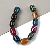 Natural Banded Agate/Striped Agate(Dyed & Heated) Beads Strands G-H324-01E-2