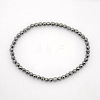 Non-Magnetic Hematite Stretch Bracelets BJEW-J101A-01-1
