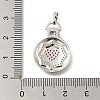 Rack Plating Brass Micro Pave Cubic Zirconia Pendants KK-I717-03P-3