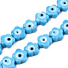 Handmade Evil Eye Lampwork Beads Strands LAMP-N029-008B-1