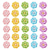 50Pcs 5 Colors 3D Opaque Resin Cabochons RESI-TA0005-02-2