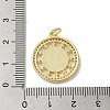 Brass Micro Pave Clear Cubic Zirconia Pendants KK-I708-04A-G-3