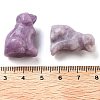 Natural Lilac Jade Carved Dog Figurines DJEW-L023-A08-3