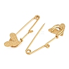 Crisscross Heart 304 Stainless Steel Safety Pins Brooch Findings SA-CBA098D-15E-G01-2